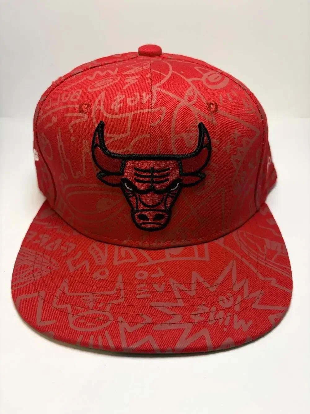 Chicago Bulls Artist Series Snapback Hat Red BMO Stadium Giveaway